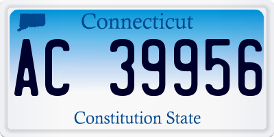 CT license plate AC39956