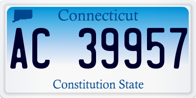 CT license plate AC39957