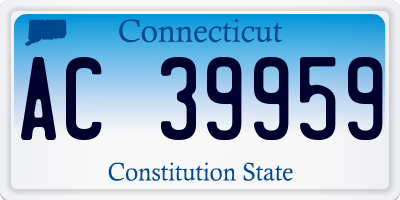 CT license plate AC39959
