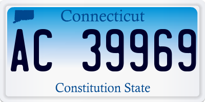 CT license plate AC39969