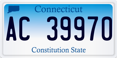 CT license plate AC39970