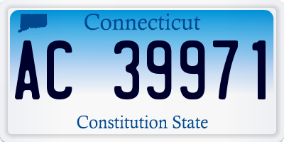 CT license plate AC39971