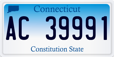CT license plate AC39991