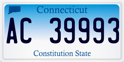 CT license plate AC39993