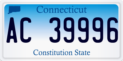CT license plate AC39996