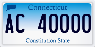 CT license plate AC40000