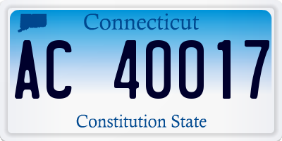 CT license plate AC40017