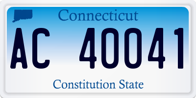 CT license plate AC40041