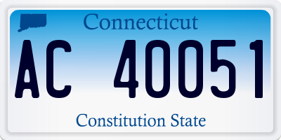 CT license plate AC40051