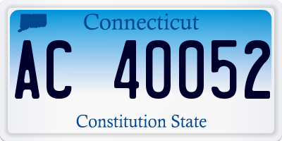 CT license plate AC40052