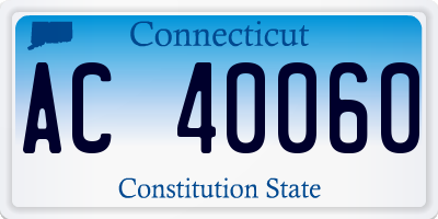 CT license plate AC40060