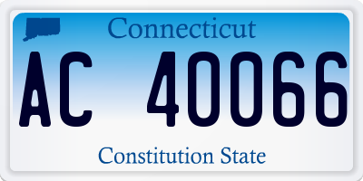 CT license plate AC40066