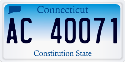 CT license plate AC40071