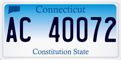 CT license plate AC40072