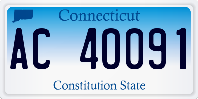 CT license plate AC40091