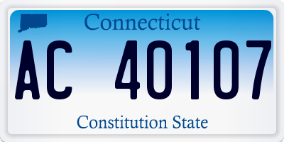 CT license plate AC40107