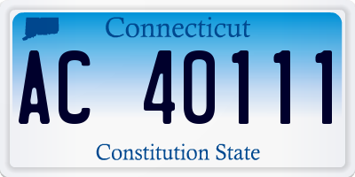 CT license plate AC40111