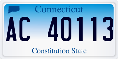 CT license plate AC40113