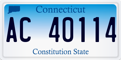CT license plate AC40114