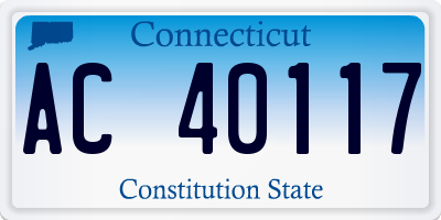CT license plate AC40117