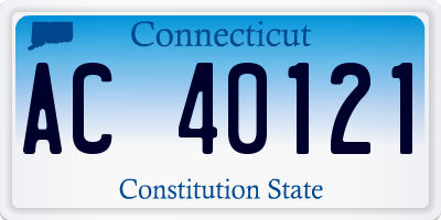 CT license plate AC40121