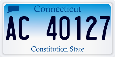 CT license plate AC40127
