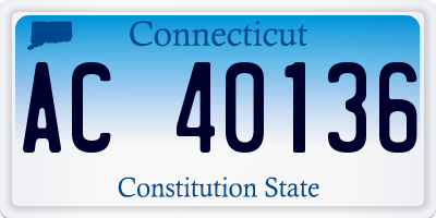CT license plate AC40136