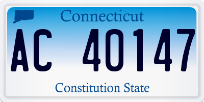 CT license plate AC40147