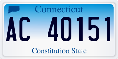 CT license plate AC40151