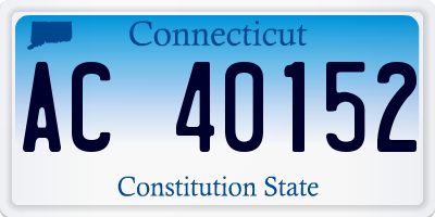 CT license plate AC40152