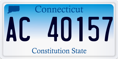 CT license plate AC40157