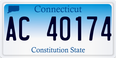 CT license plate AC40174