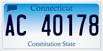 CT license plate AC40178