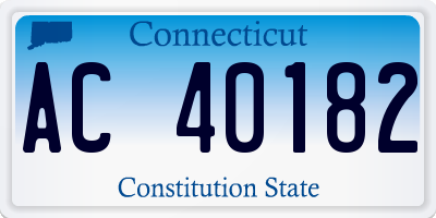 CT license plate AC40182