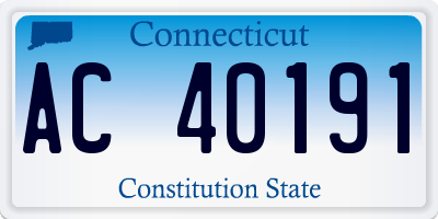 CT license plate AC40191
