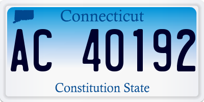CT license plate AC40192