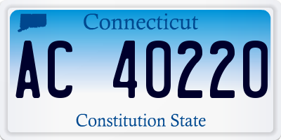 CT license plate AC40220