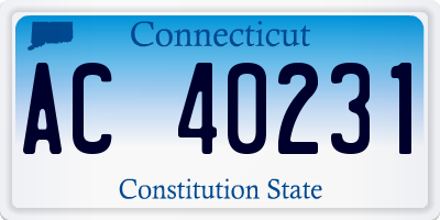 CT license plate AC40231