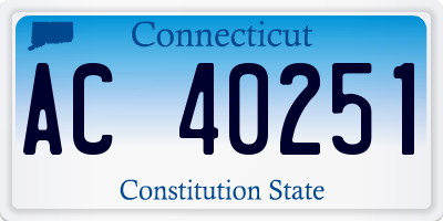 CT license plate AC40251