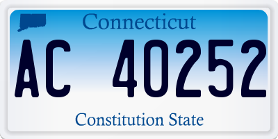 CT license plate AC40252