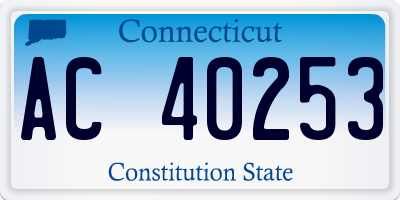 CT license plate AC40253