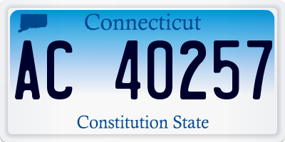 CT license plate AC40257