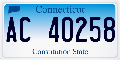 CT license plate AC40258