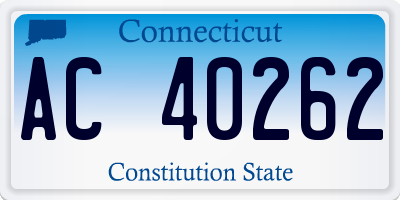 CT license plate AC40262