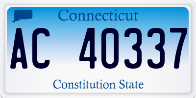 CT license plate AC40337