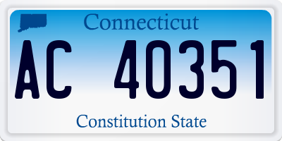 CT license plate AC40351