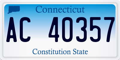 CT license plate AC40357