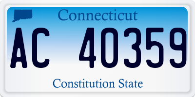 CT license plate AC40359