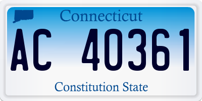 CT license plate AC40361