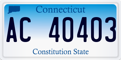 CT license plate AC40403